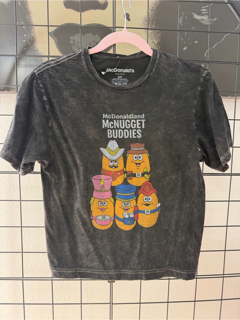 NWOT: McDonald's Black Vintage-Style McNugget Buddies Graphic Tee